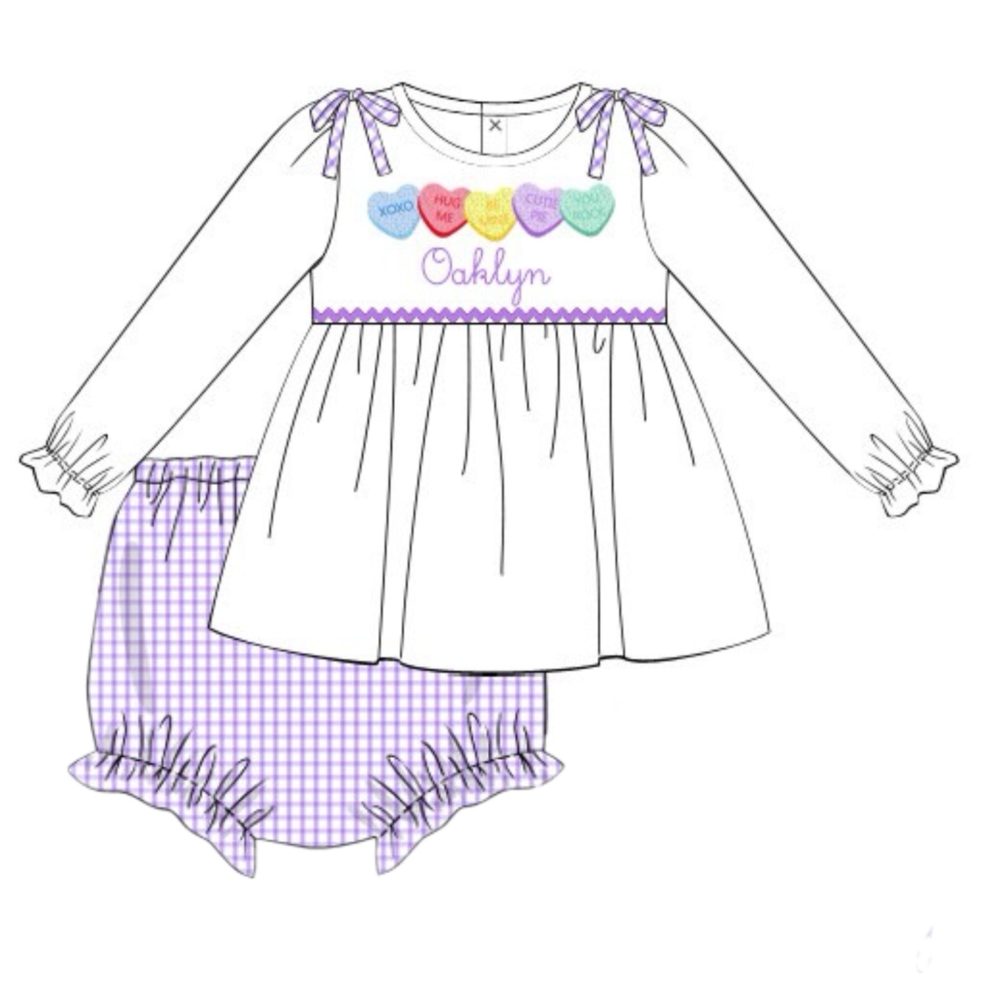 RTS: CONVO HEARTS GIRL DIAPER SET