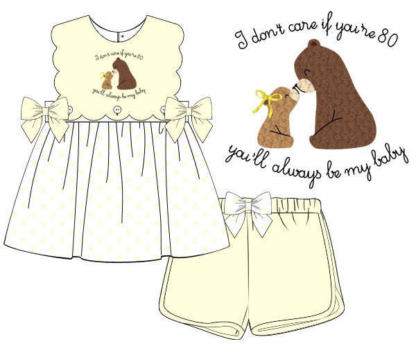 RTS: YOU'LL ALWAYS BE MY BABY GIRL SHORT SET