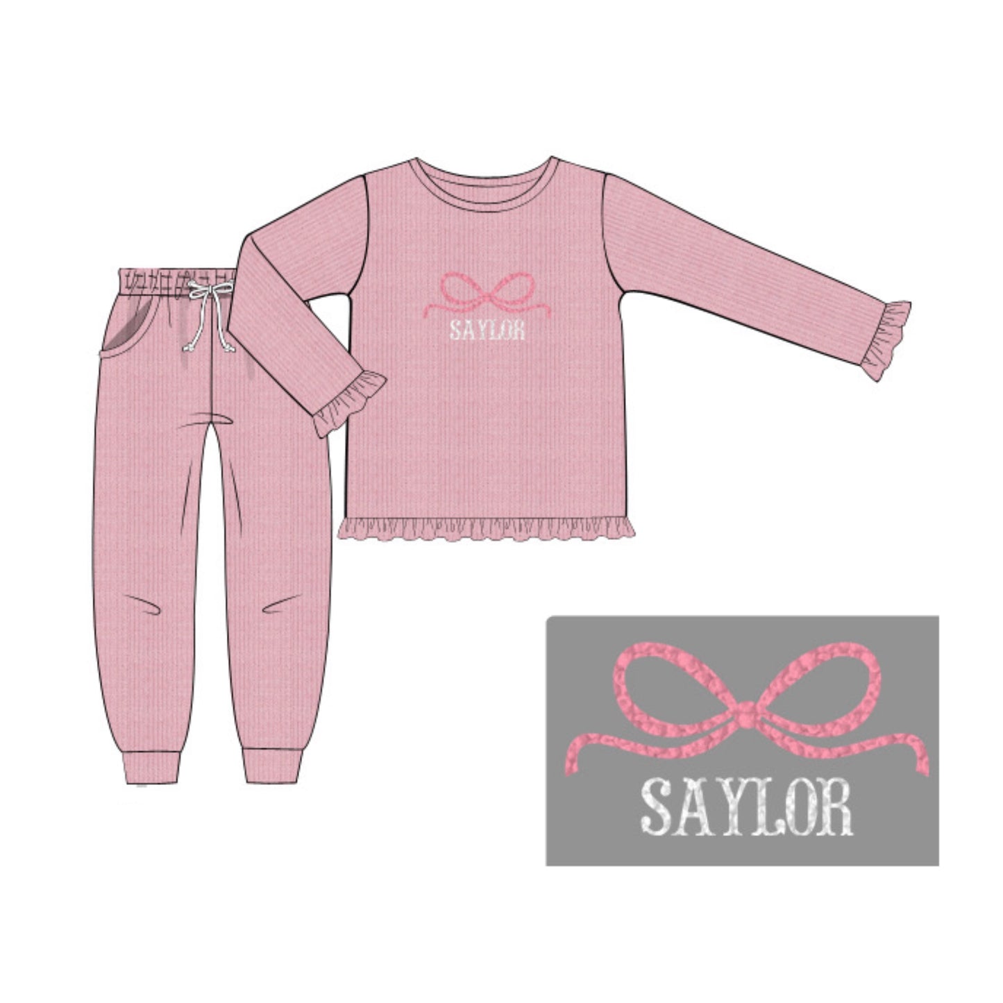 RTS: BOW SWEATER SET