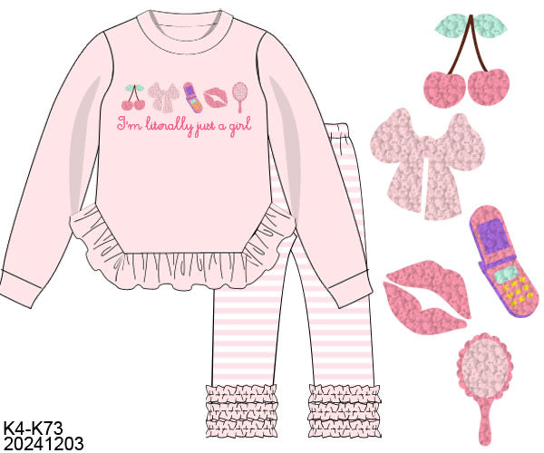 PO32: I’M JUST A GIRL PANT SET