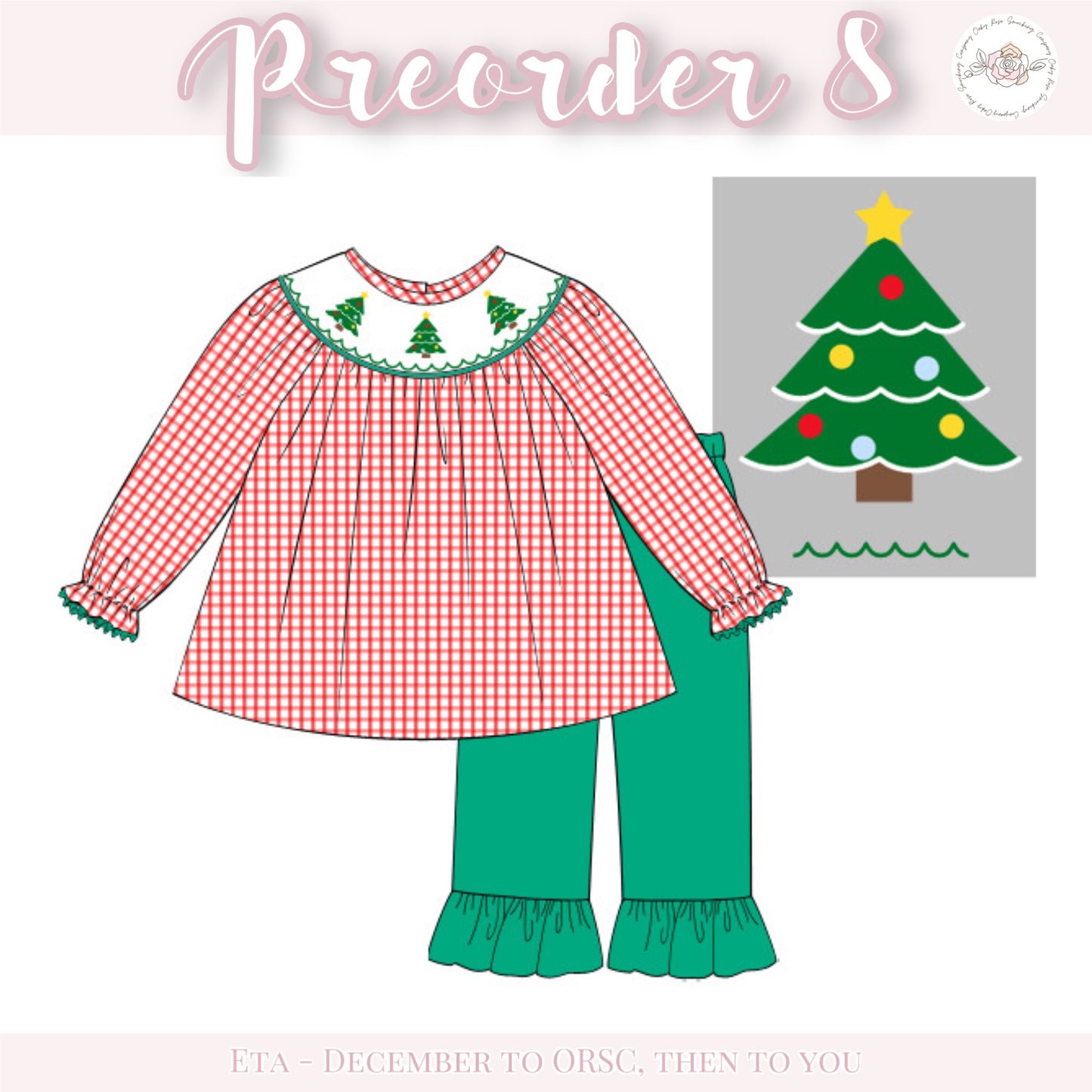 RTS: CLASSIC CHRISTMAS TREES GIRL PANT SET