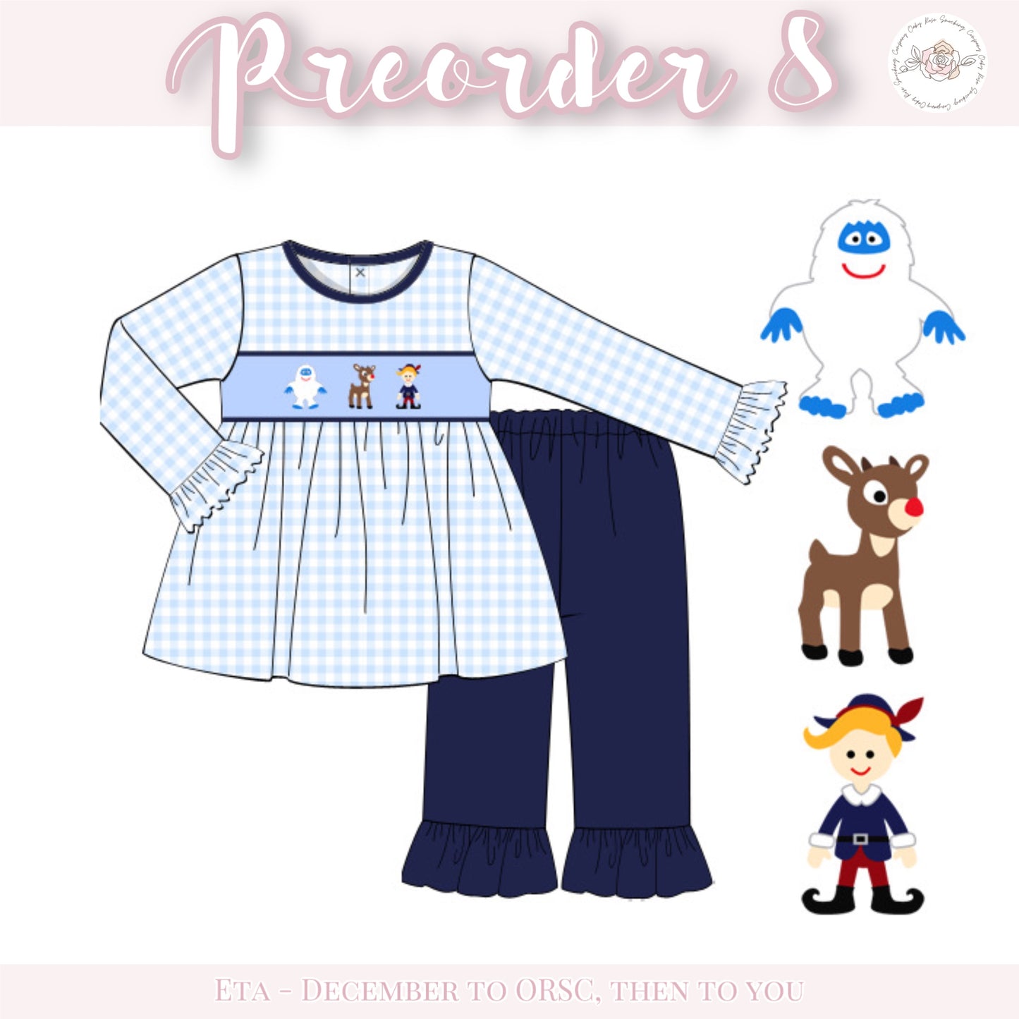 RTS: RUDOLPH & FRIENDS GIRL PANT SET