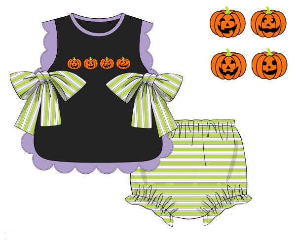 RTS: SILLY JACK-O-LATERN GIRL DIAPER SET