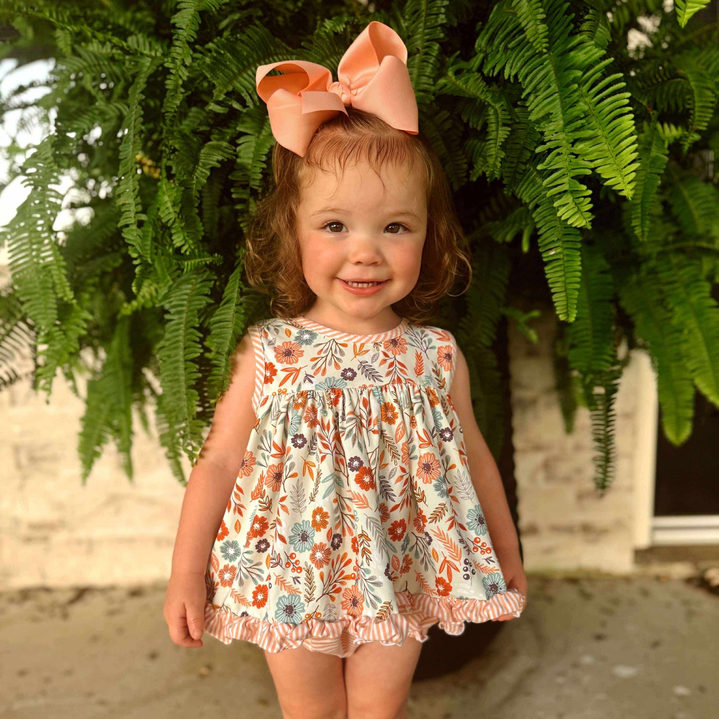 RTS: Peachy Floral Play - Girl Diaper Set