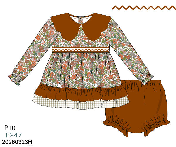 PO29: CAMELLIA GARDENS GIRL DIAPER SET