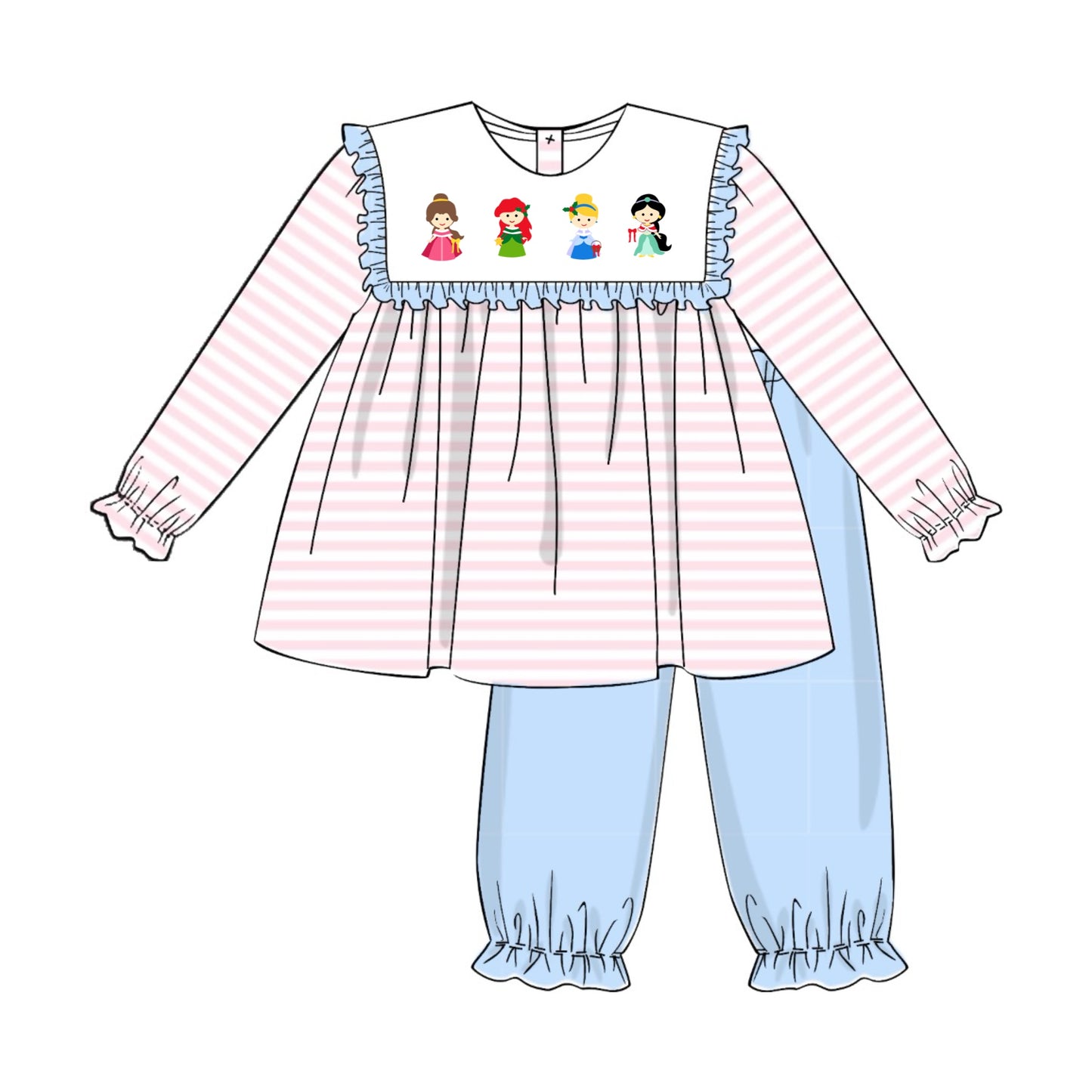 RTS: CHRISTMAS PRINCESS PANT SET