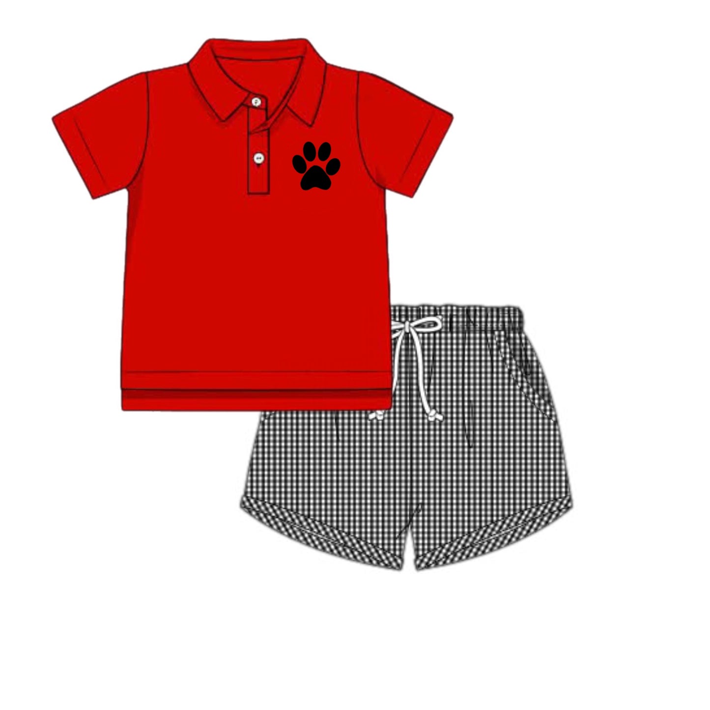 RTS: DAWG PRINTS BOY SHORT SET