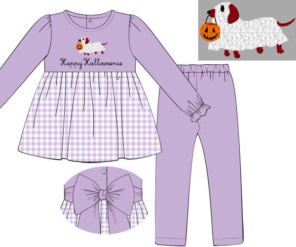 RTS: HAPPY HALLOWEENIE GIRL PANT SET