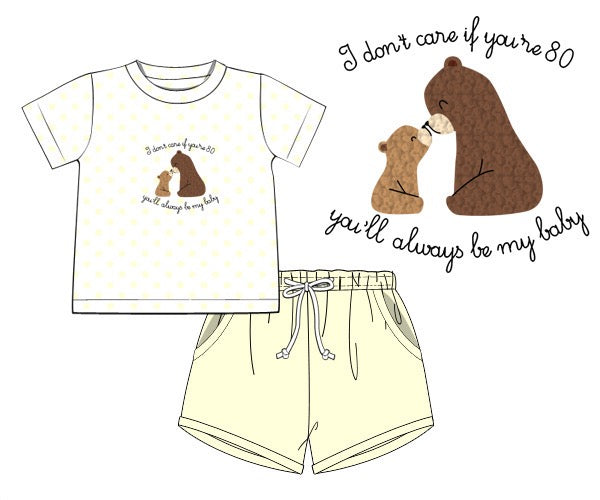 RTS: YOU'LL ALWAYS BE MY BABY BOY SHORT SET