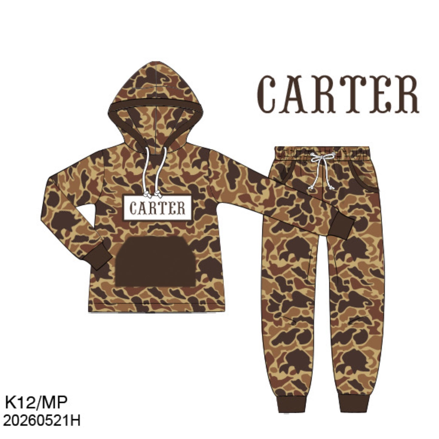 PO31: BOY SMOCKED SETS CAMO