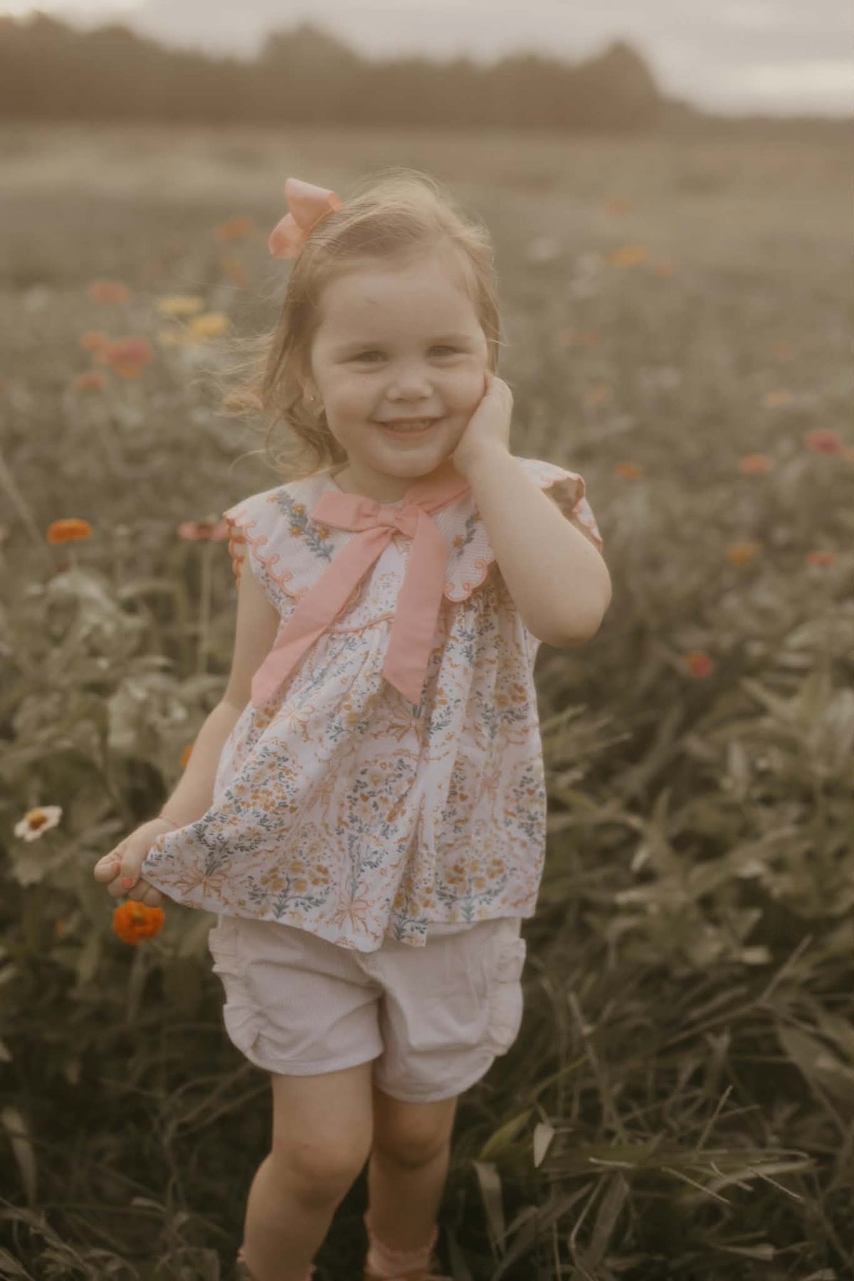 RTS: FALL BLOOMS GIRL SHORT SET