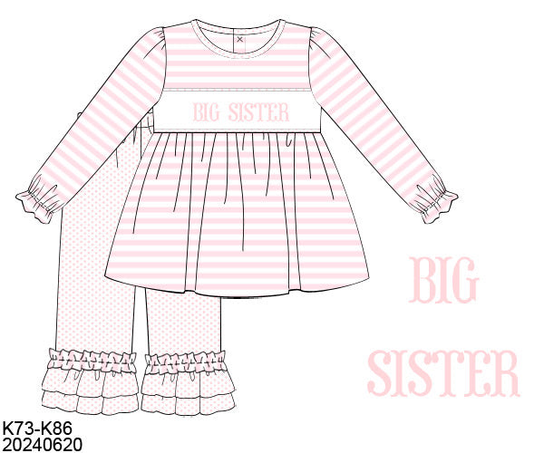 PO31: BROTHER/SISTER COLLECTION GIRL PANT SET