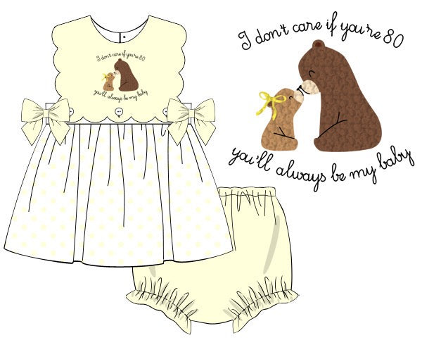 RTS: YOU'LL ALWAYS BE MY BABY GIRL DIAPER SET