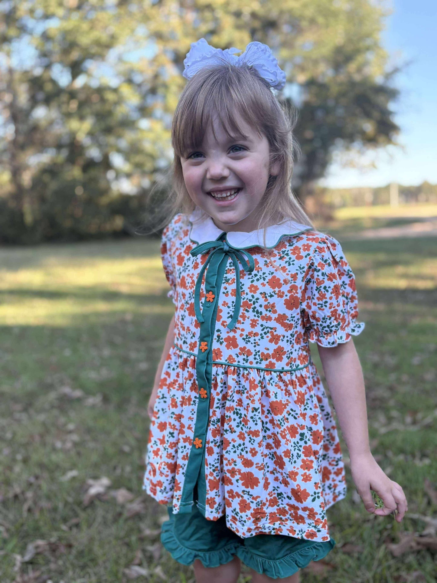 RTS: A TOUCH OF TEAL GIRL SHORT SET