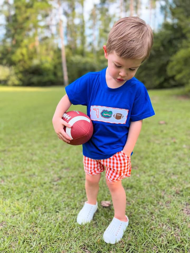 RTS: GATOR TRIO SMOCKED BOY SHORT SET