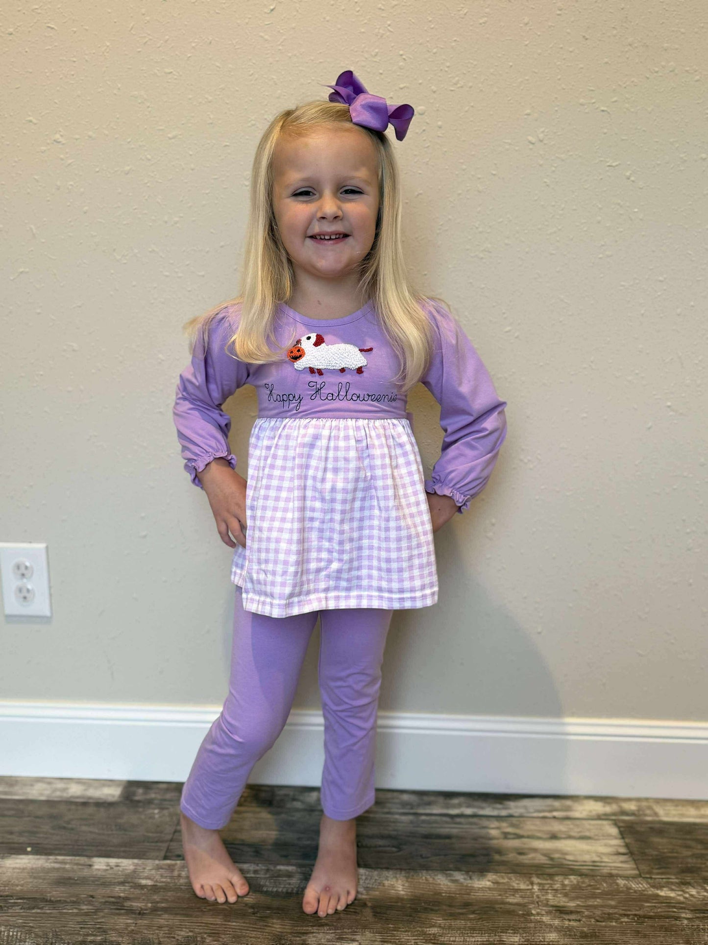 RTS: HAPPY HALLOWEENIE GIRL PANT SET