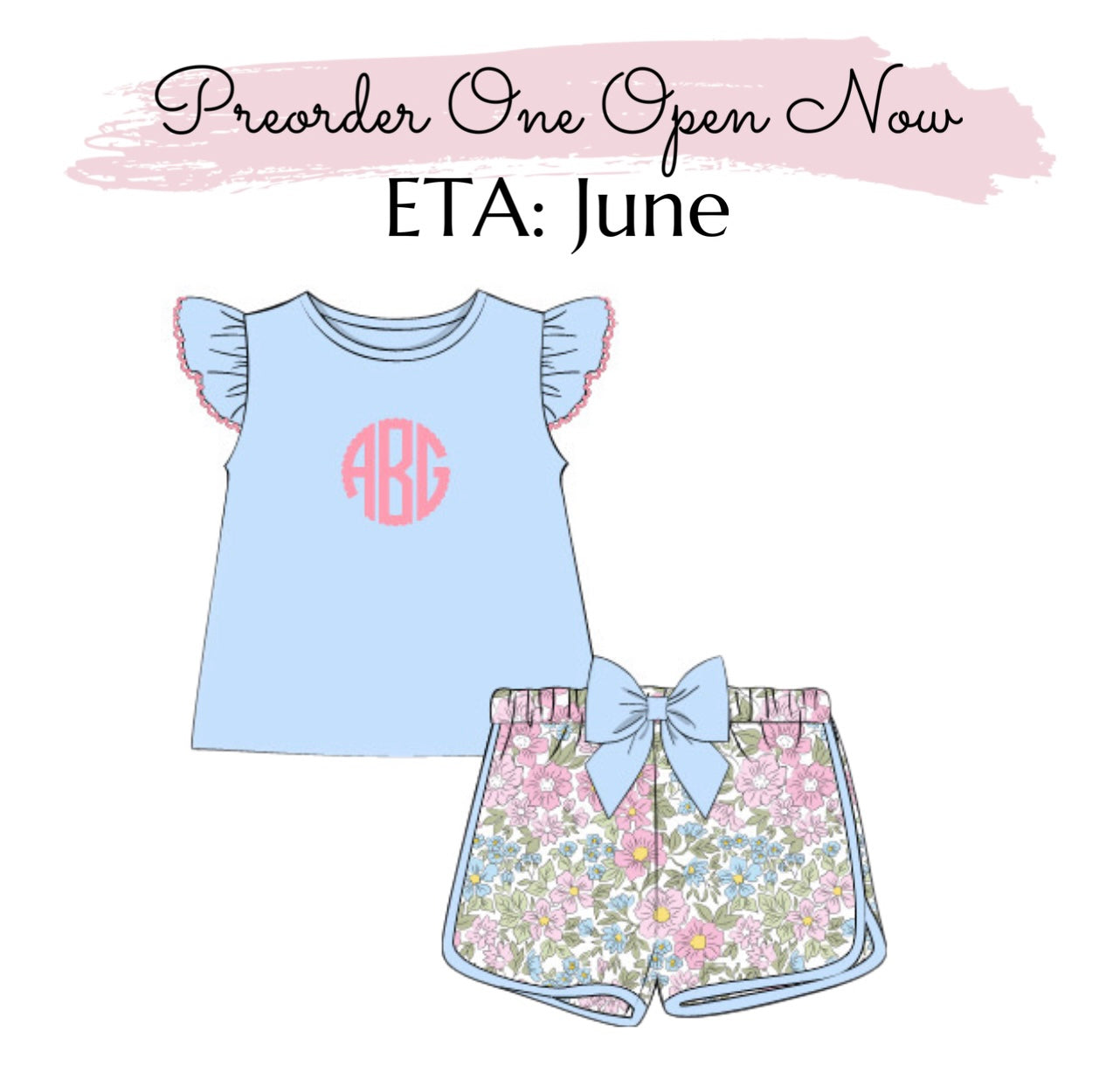 FAMILY FLORAL: GIRL SHORT SET