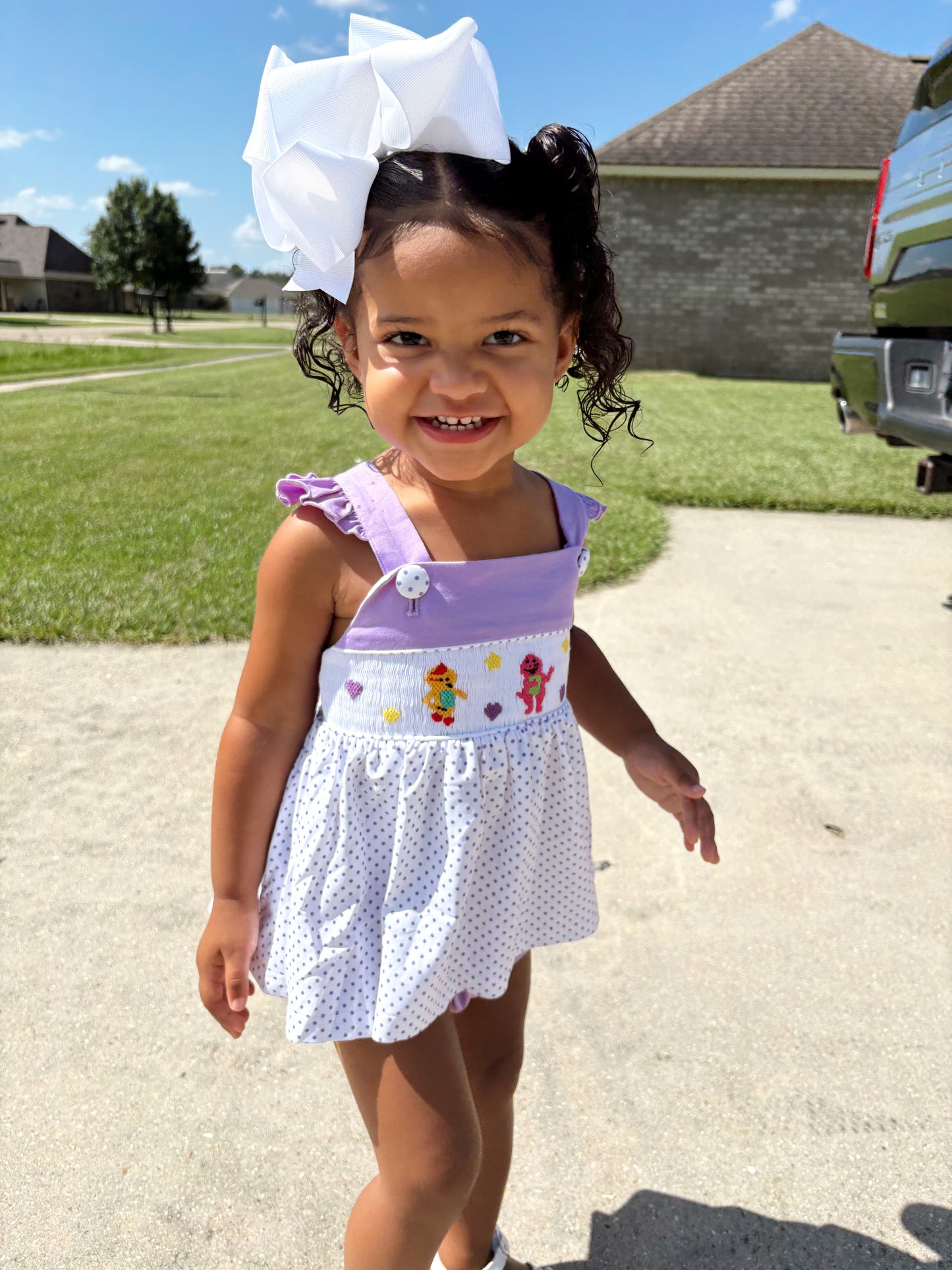 RTS: SUMMER BARNEY GIRL DIAPER SET