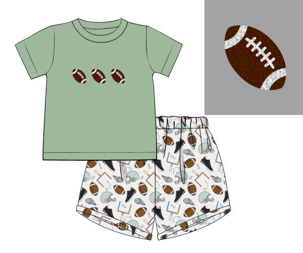 RTS: TOUCHDOWN! BOY SHORT SET