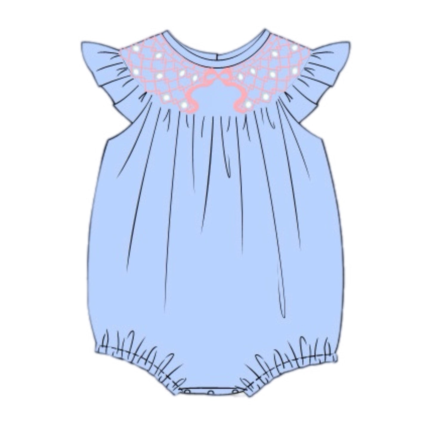RTS: SMOCKED PEARL BOW BUBBLE