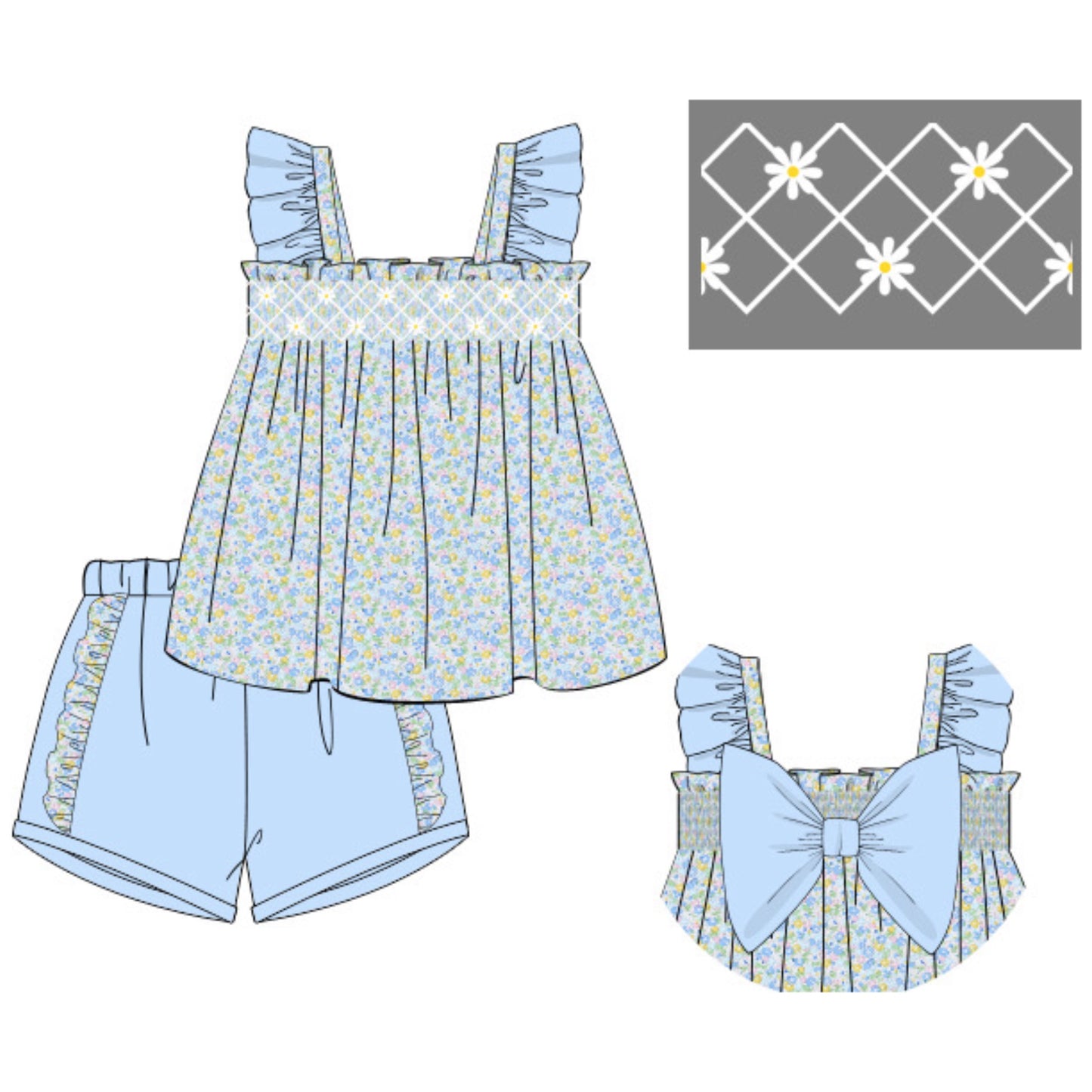 RTS: DAISY SHORT SET