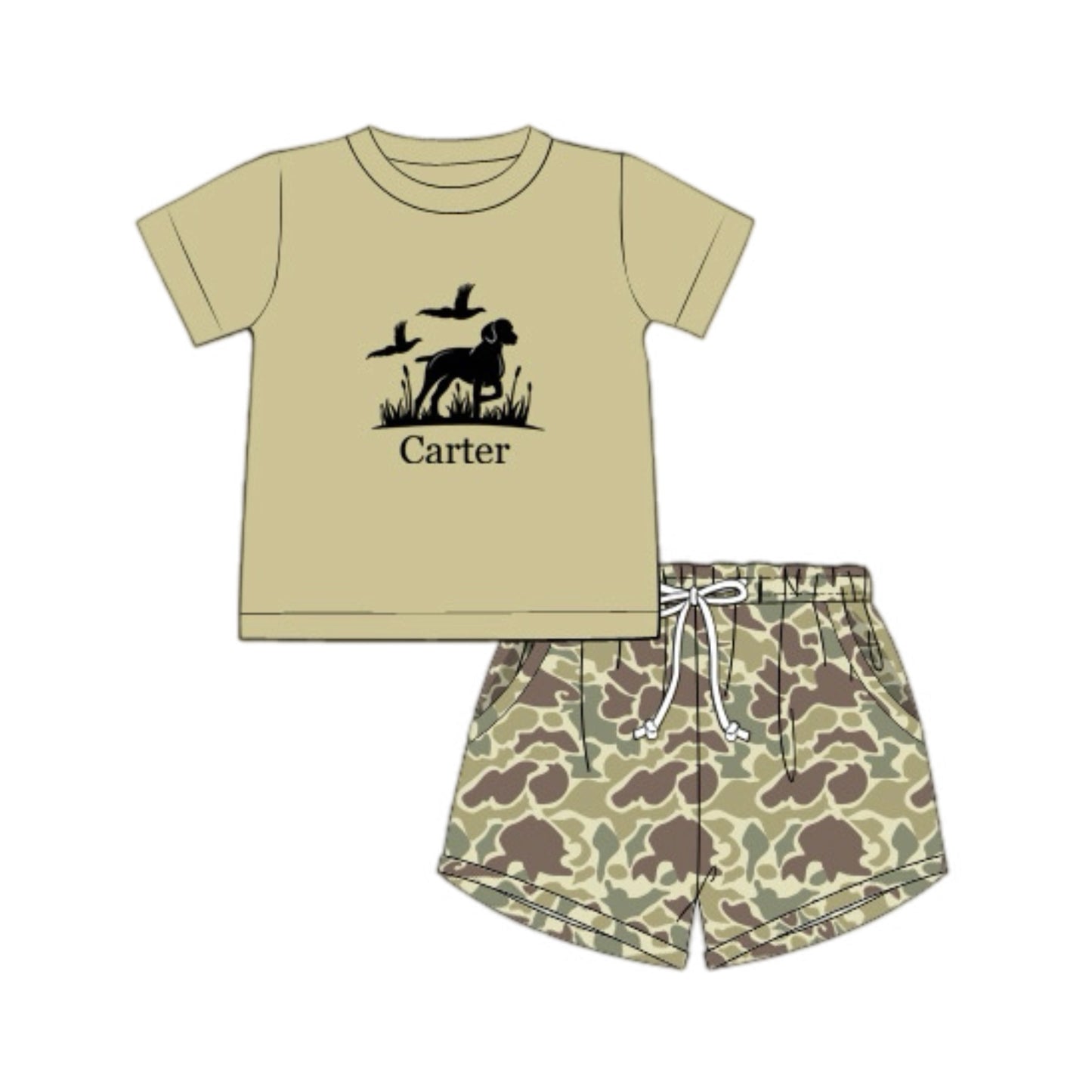 RTS: BOWS & BIRD DOGS BOY SHORT SET