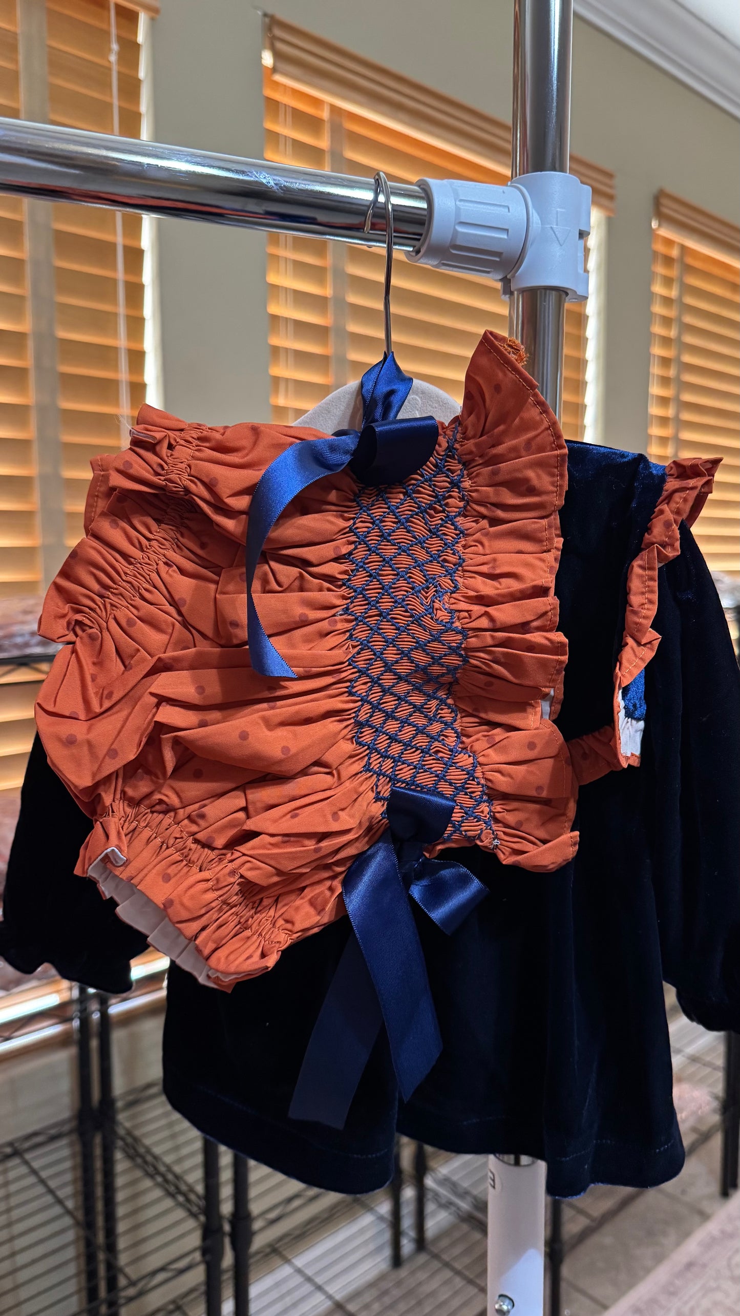 RTS: Navy Velvet Diaper Set