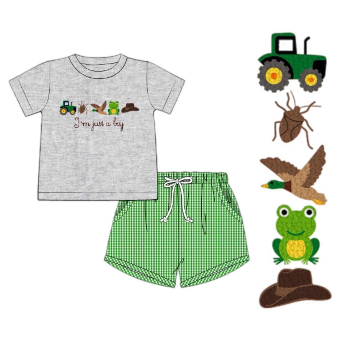 RTS: I'M JUST A BOY SHORT SET