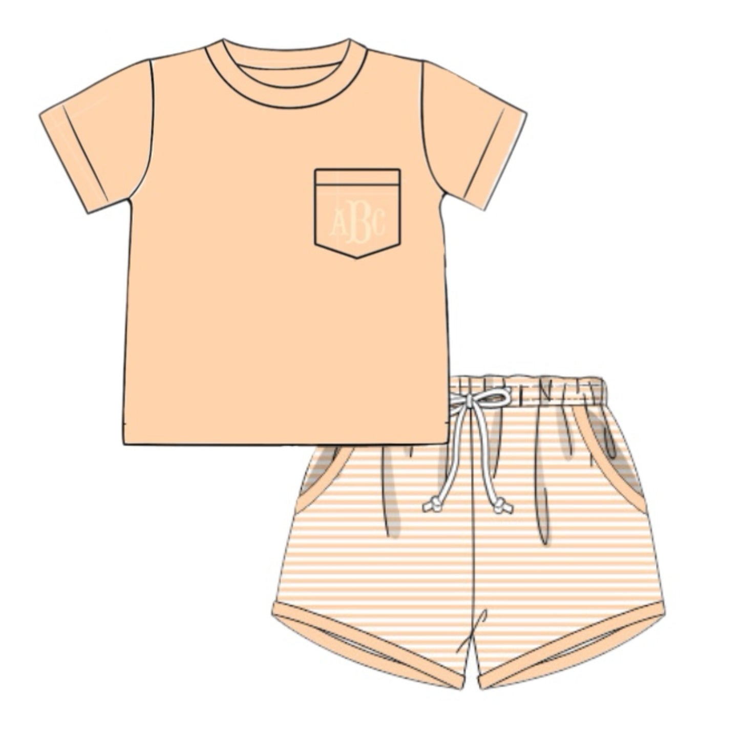 RTS: Peachy Floral Play - Boy Short Set