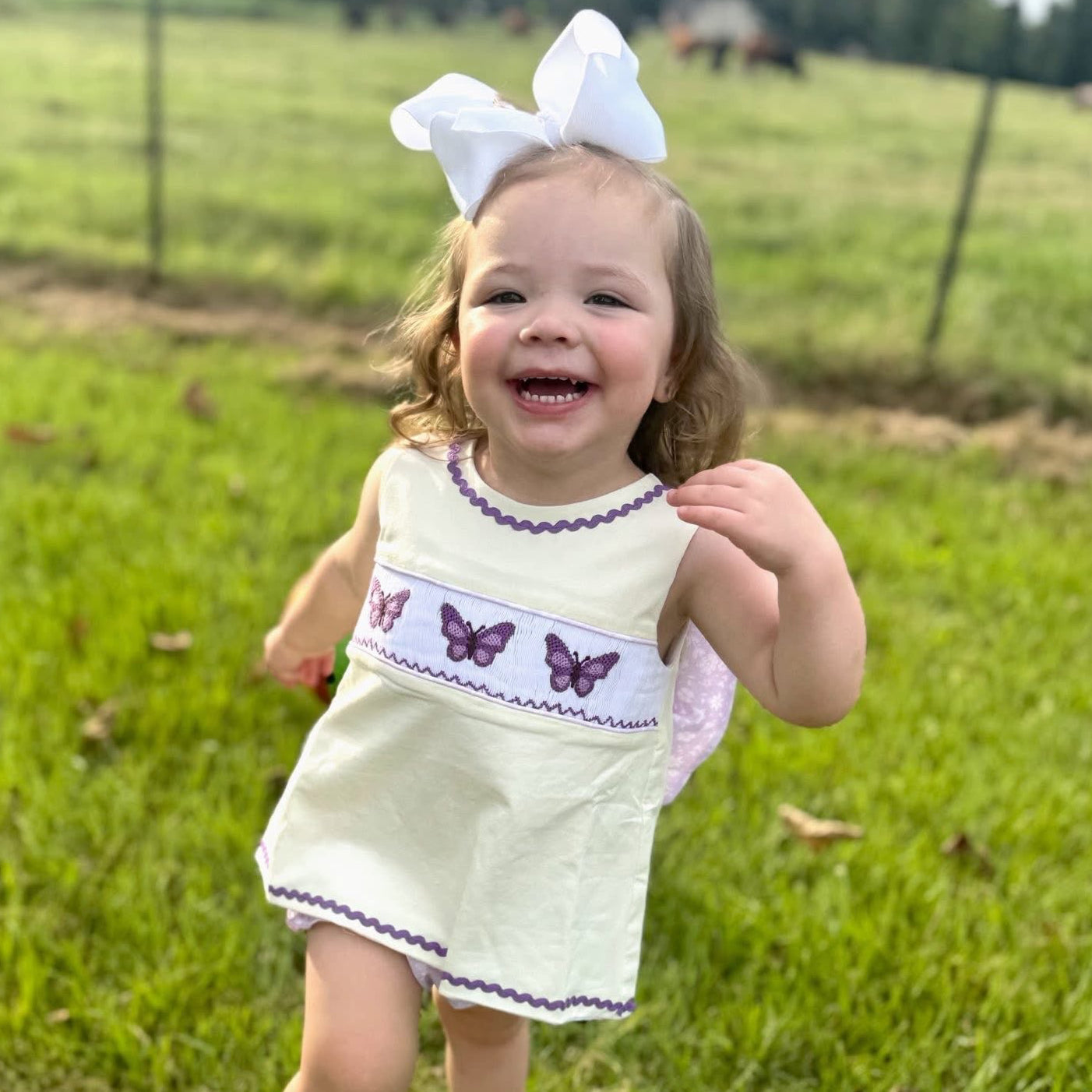 RTS: Purple Butterflies - Girl Diaper Set