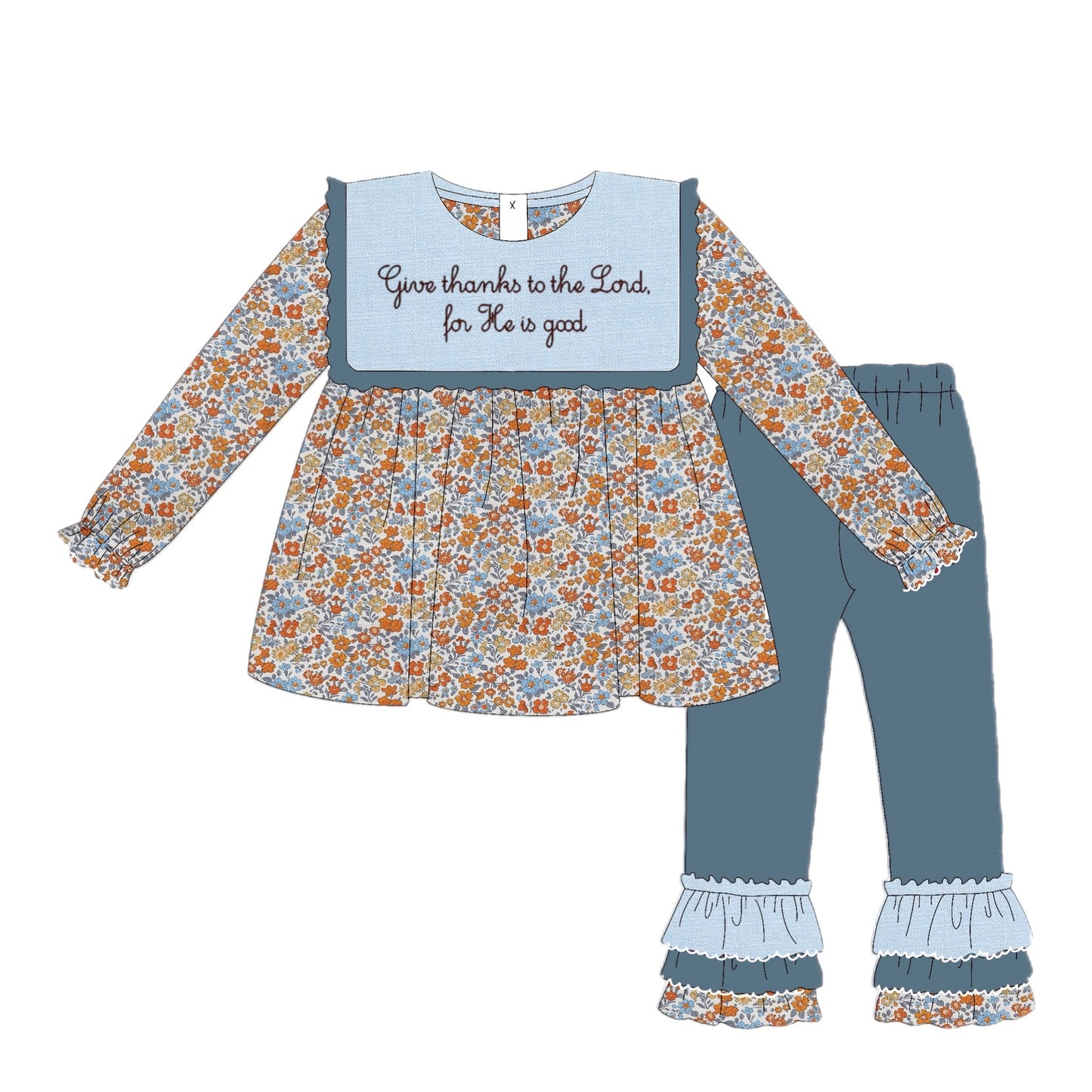 PO29: GIVE THANKS GIRL PANT SET