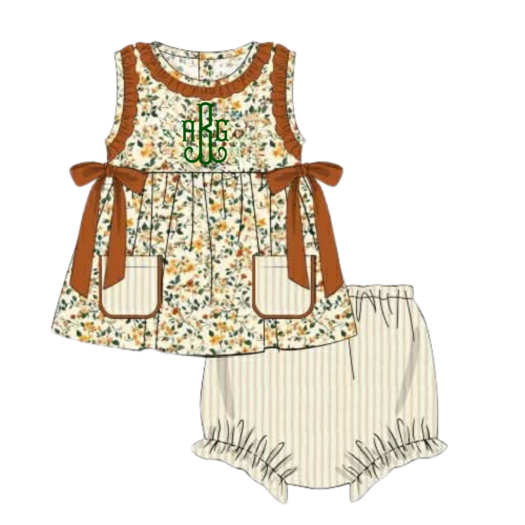 PO29: RUSTIC TIMES GIRL DIAPER SET