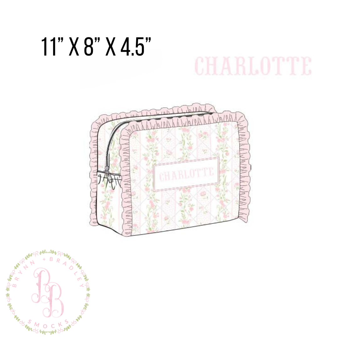 PO30: Emersyn’s Floral Smocked Accessory Bag- ETA: October