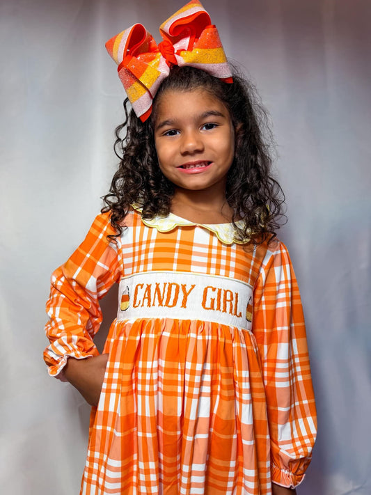 RTS: CANDY CORN GIRL DIAPER SET