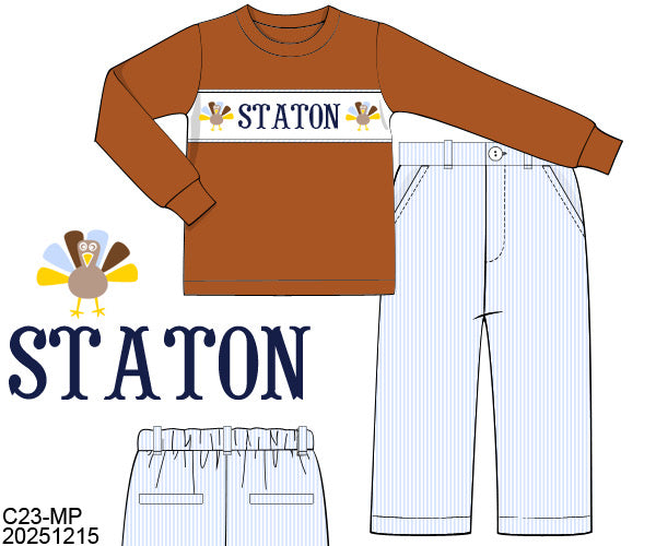 PO29: AUTUMN HEIRLOOMS BOY PANT SET