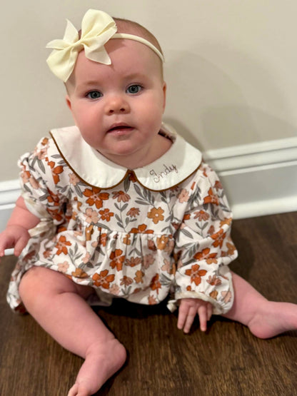 RTS: FALL FAMILY FLORAL GIRL DIAPER SET
