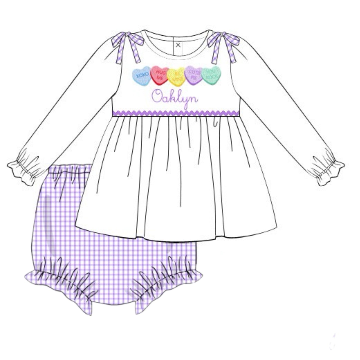 CONVO HEARTS GIRL DIAPER SET