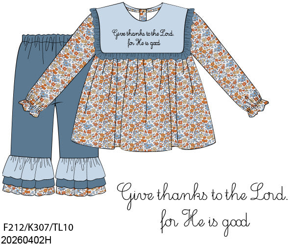 PO29: GIVE THANKS GIRL PANT SET