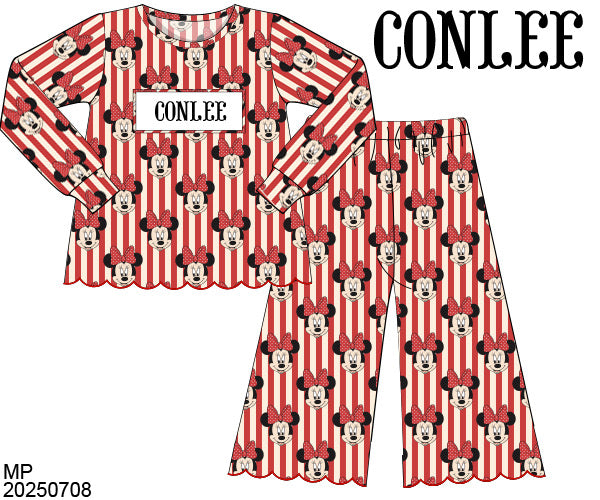 PO32: SMOCKED SETS GIRL RED MOUSE