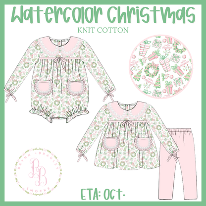 PO30: Watercolor Christmas Girl Bubble- ETA: October