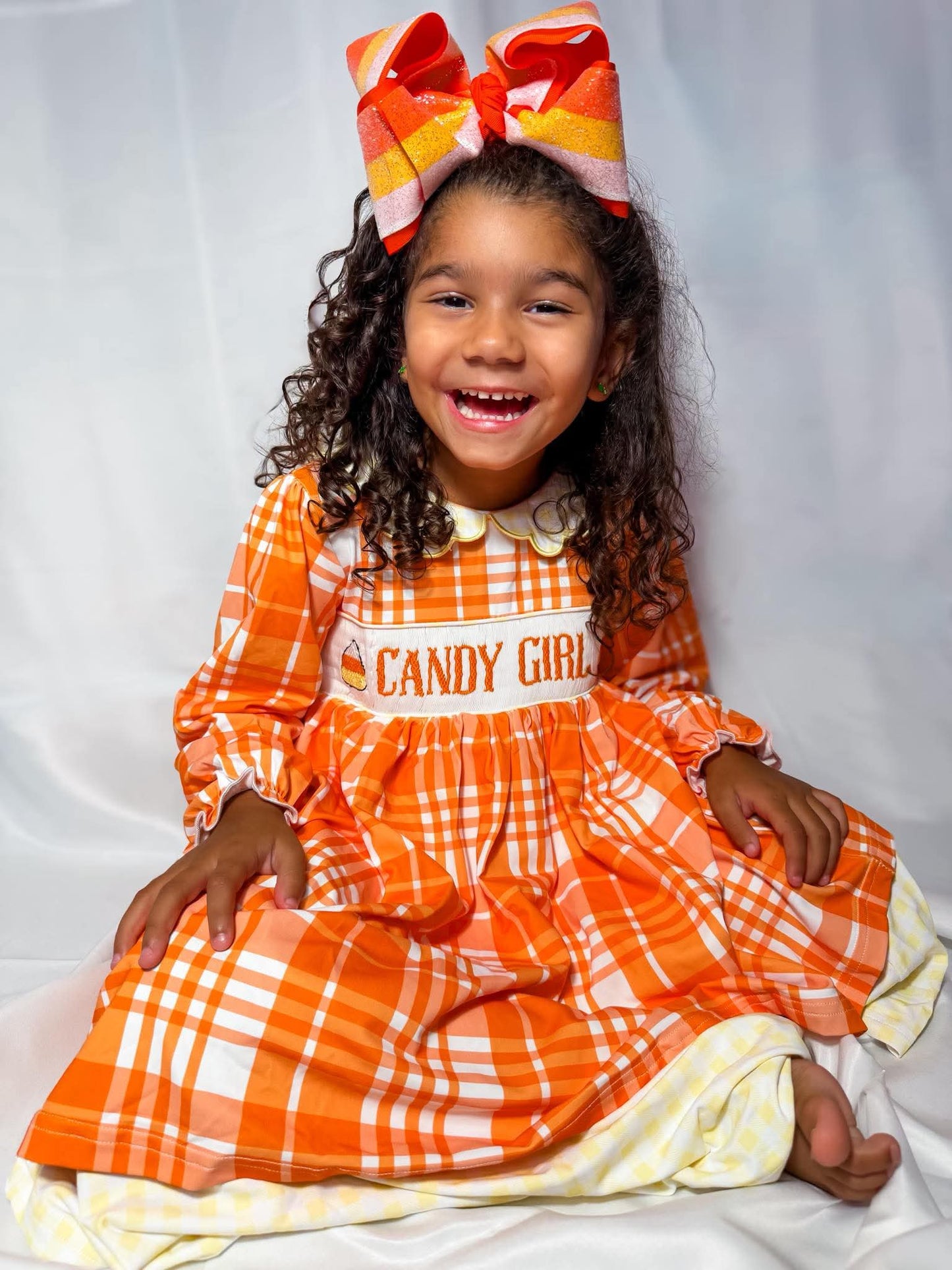 RTS: CANDY CORN GIRL DIAPER SET