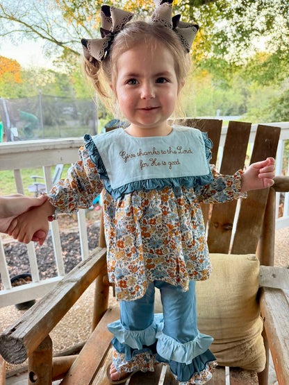 RTS:  GIVE THANKS GIRL PANT SET