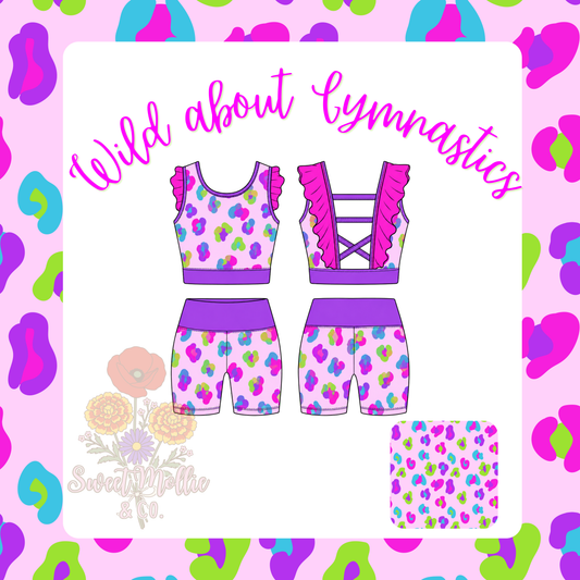 Wild about gymnastics 2 Piece set