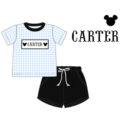 Preorder 26: Mouse Name Smocks Boy Short Set