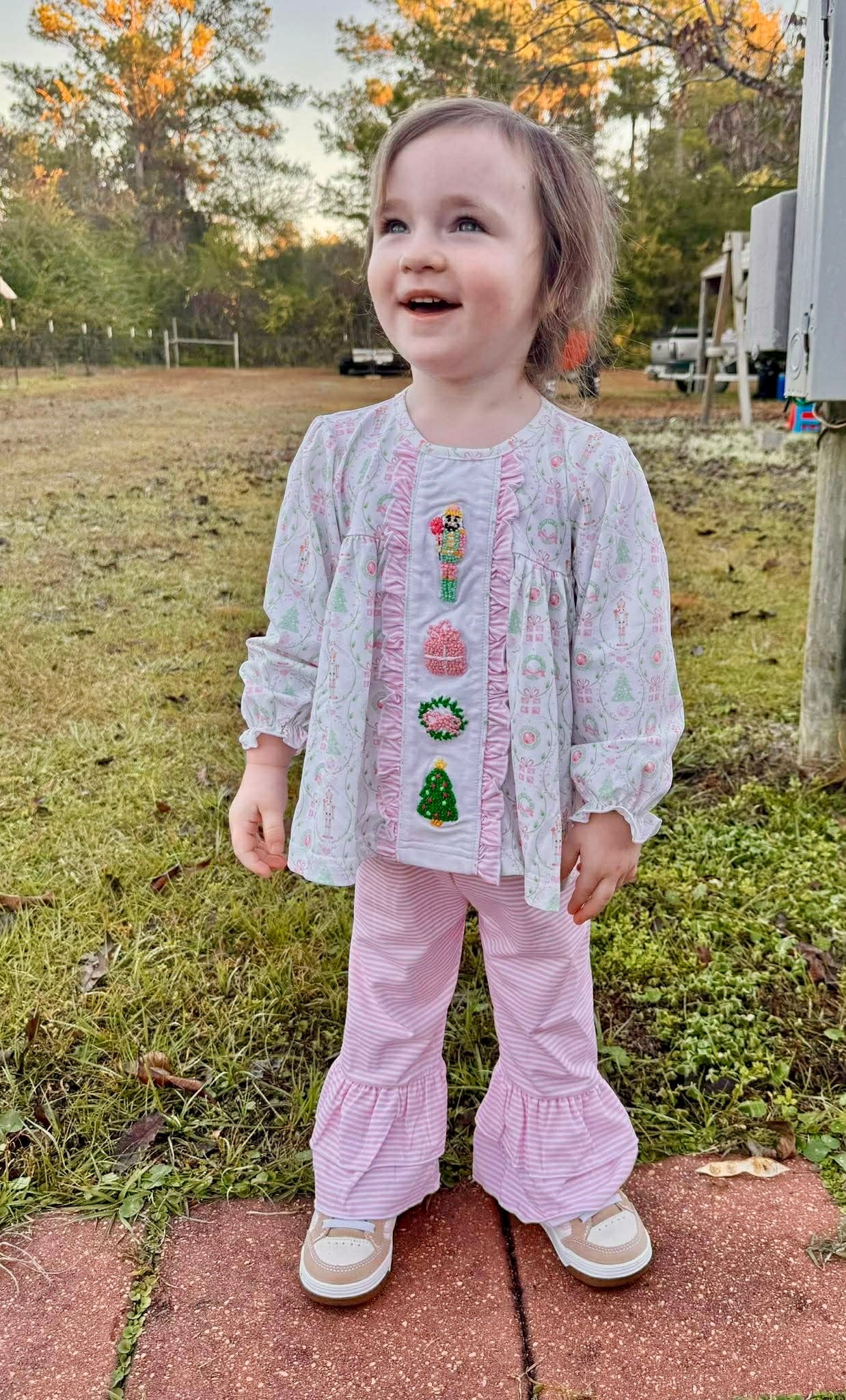 RTS: ONCE UPON A DECEMBER GIRL PANT SET