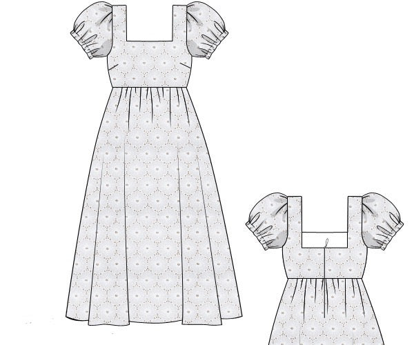 PREORDER 23: CROCHET BLOOMS MOM DRESS