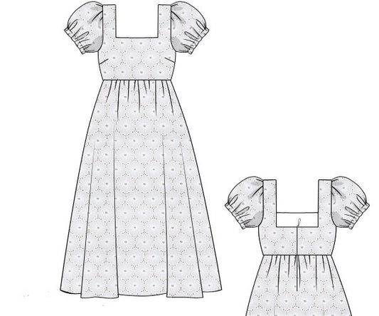PREORDER 23: CROCHET BLOOMS MOM DRESS