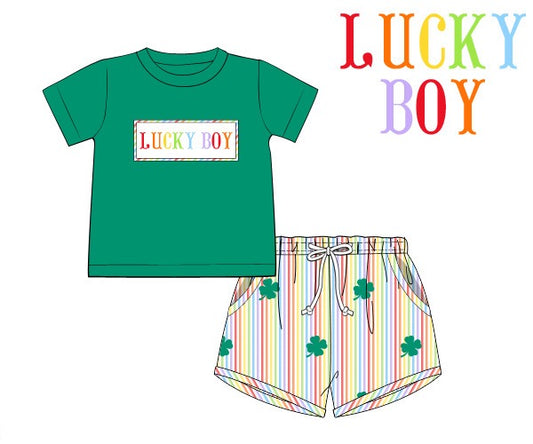 PREORDER 23: LUCKY NAME SMOCKS BOY SHORT SET