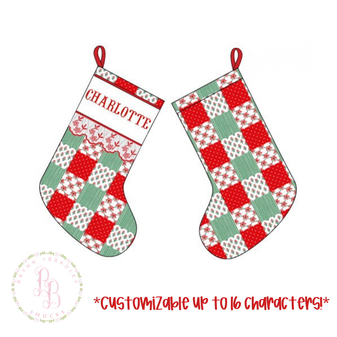 PO30: Patchwork Decor: Ruffle Stocking- ETA: October