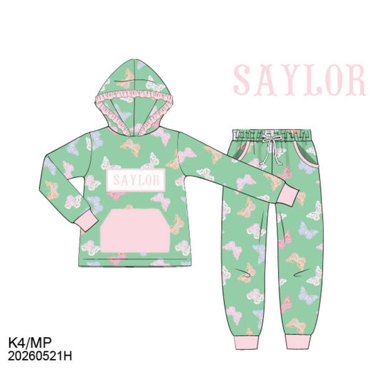 PO31: GIRL SMOCKED SETS BUTTERFLIES